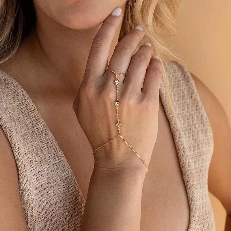 Bracelet bague en or