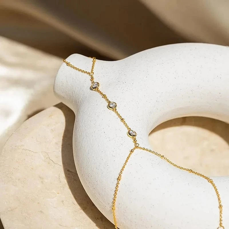 Bracelet bague en or