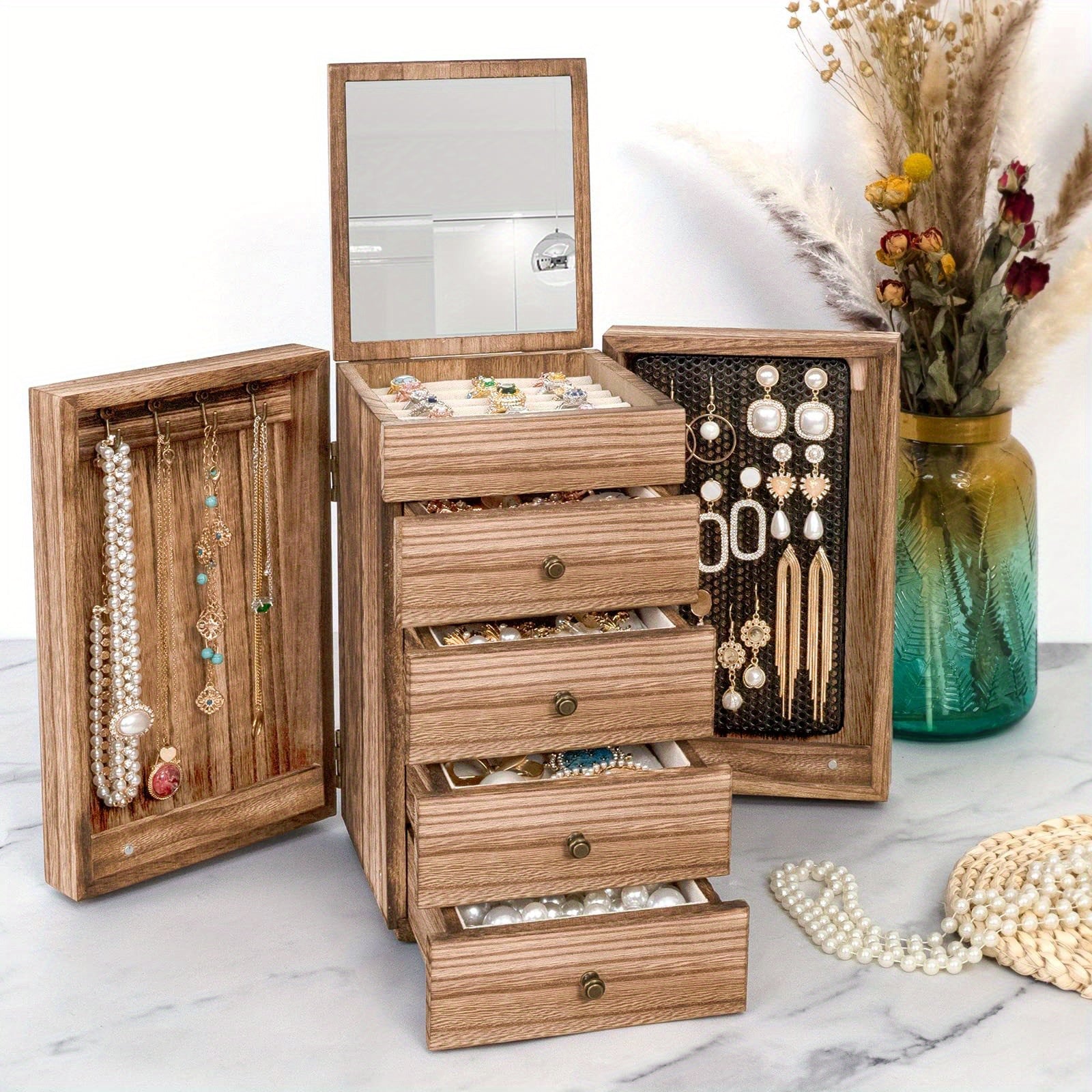 boite a bijoux en bois artisanal