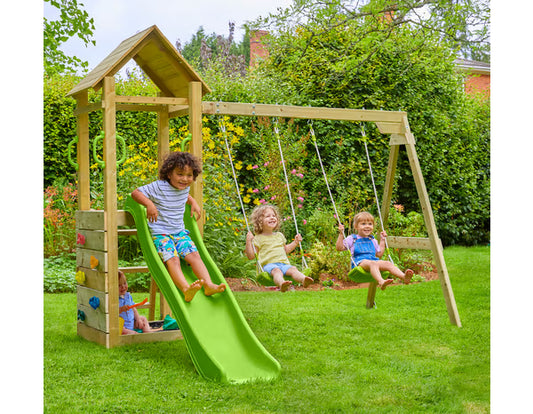 Aire de jeux en bois "Gessette" - : L. 275 x l. 290 x H. 210 cm