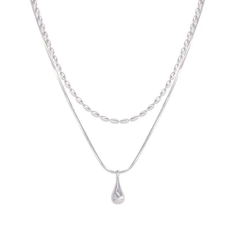 Collier pendentif goutte d'eau