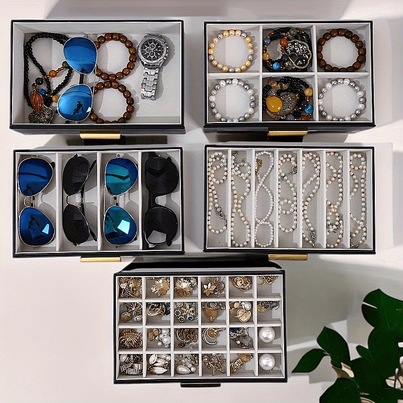 boite a bijoux cuir noir​